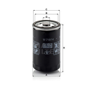 Фильтр масляный MANN-FILTER W 719/14